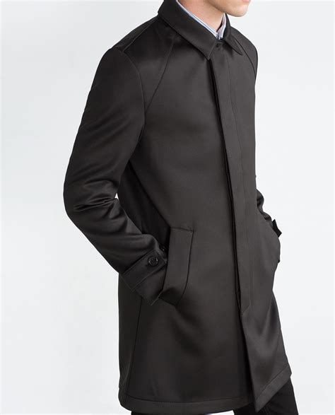 black trench coat men's zara